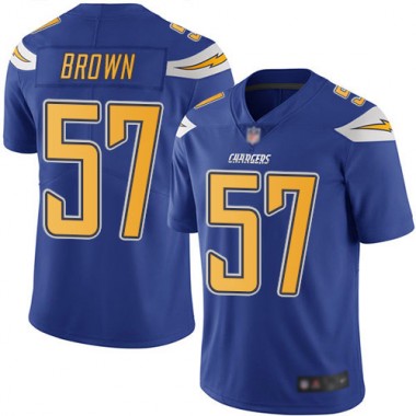 Los Angeles Chargers NFL Football Jatavis Brown Electric Blue Jersey Youth Limited #57 Rush Vapor Untouchable